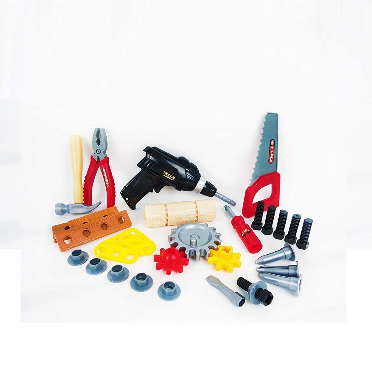 Toy Power Workbench, Kids Power Tool Bench Construction Set with Tools and Electric Drill - SM Everyday Living