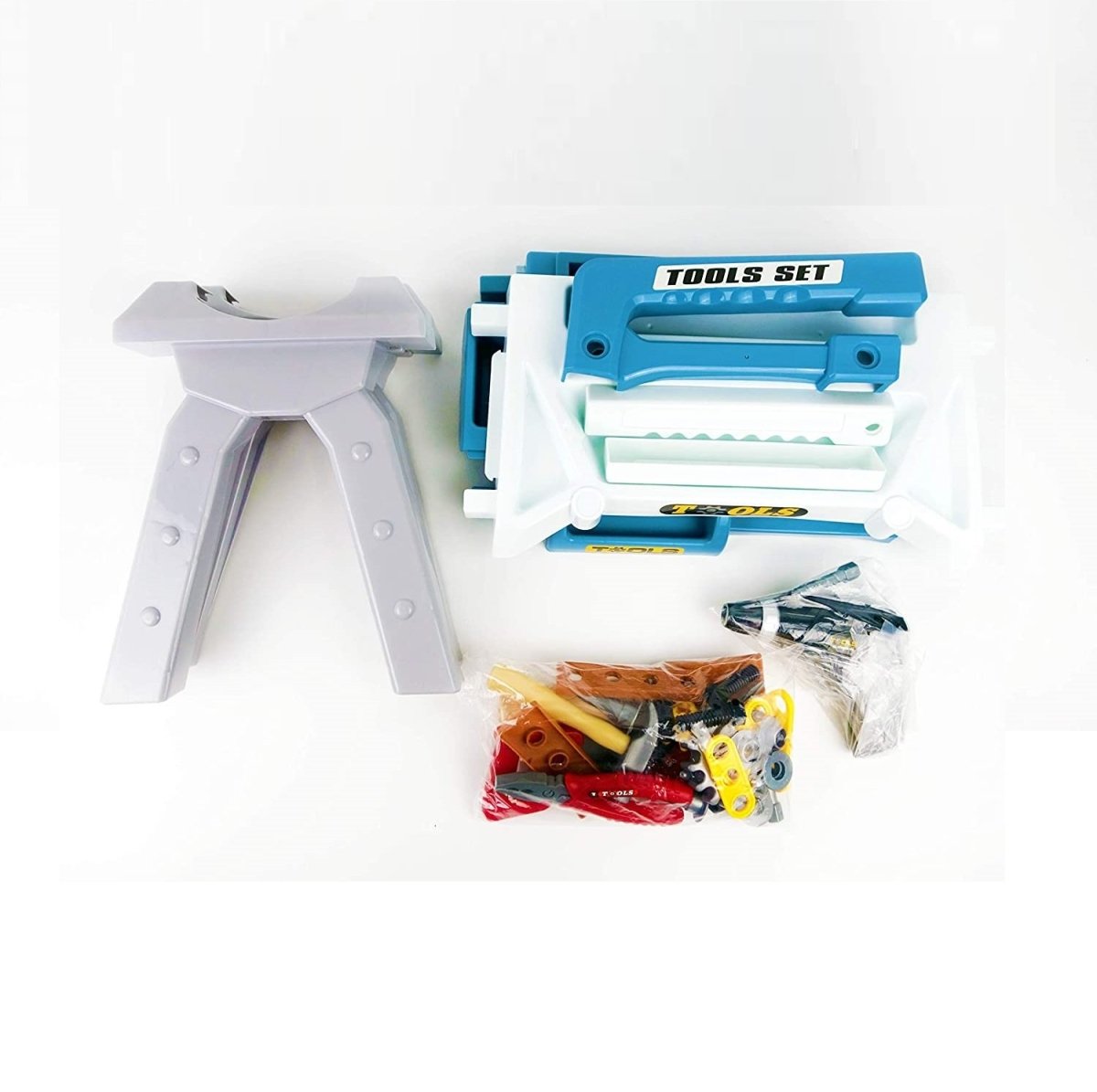 Toy Power Workbench, Kids Power Tool Bench Construction Set with Tools and Electric Drill - SM Everyday Living
