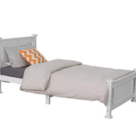 King Single Solid Pine Timber Bed Frame White