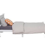King Single Solid Pine Timber Bed Frame White