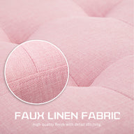 Pink Storage Ottoman Stool Fabric