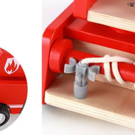 Fire truck wooden with ladder and firemen Fire engine Red - SM Everyday Living