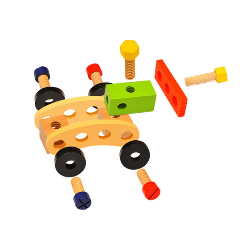 Children's pretend play build fix wood Toolbox Toy - SM Everyday Living