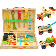 Children's pretend play build fix wood Toolbox Toy - SM Everyday Living