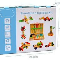 Children's pretend play build fix wood Toolbox Toy - SM Everyday Living