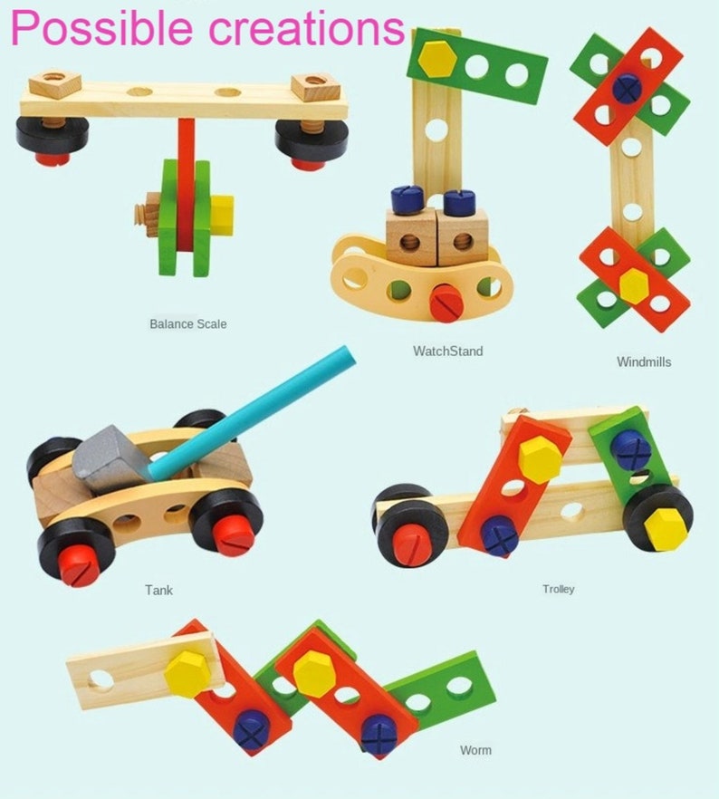 Children's pretend play build fix wood Toolbox Toy - SM Everyday Living