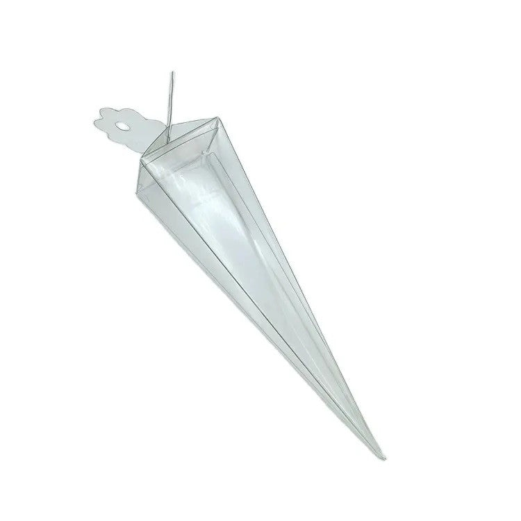 10 Pack of Clear Pyramid Triangle Shaped Small Clear Gift Box