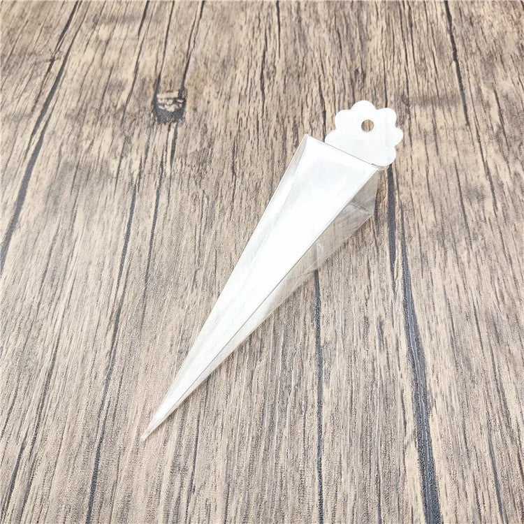 10 Pack of Clear Pyramid Triangle Shaped Small Clear Gift Box