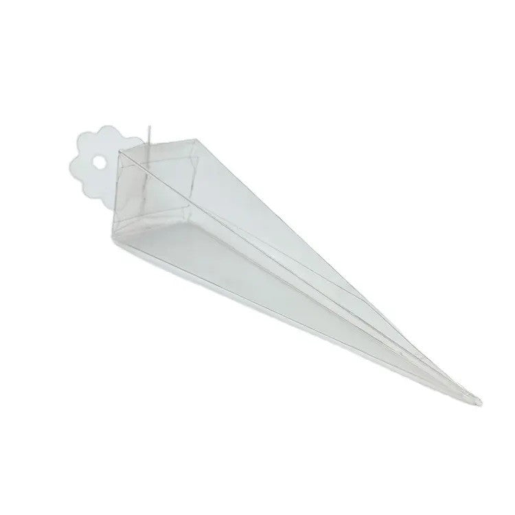 10 Pack of Clear Pyramid Triangle Shaped Small Clear Gift Box