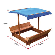 Kids Wooden Toy Sandpit with Canopy