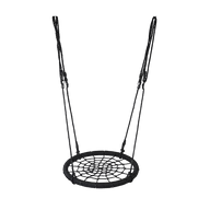 Kids Rope Swing Round Outdoor Birds Crows Nest Spider Web Swing Seat 65cm - SM Everyday Living