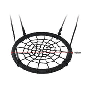 Kids Rope Swing Round Outdoor Birds Crows Nest Spider Web Swing Seat 65cm - SM Everyday Living