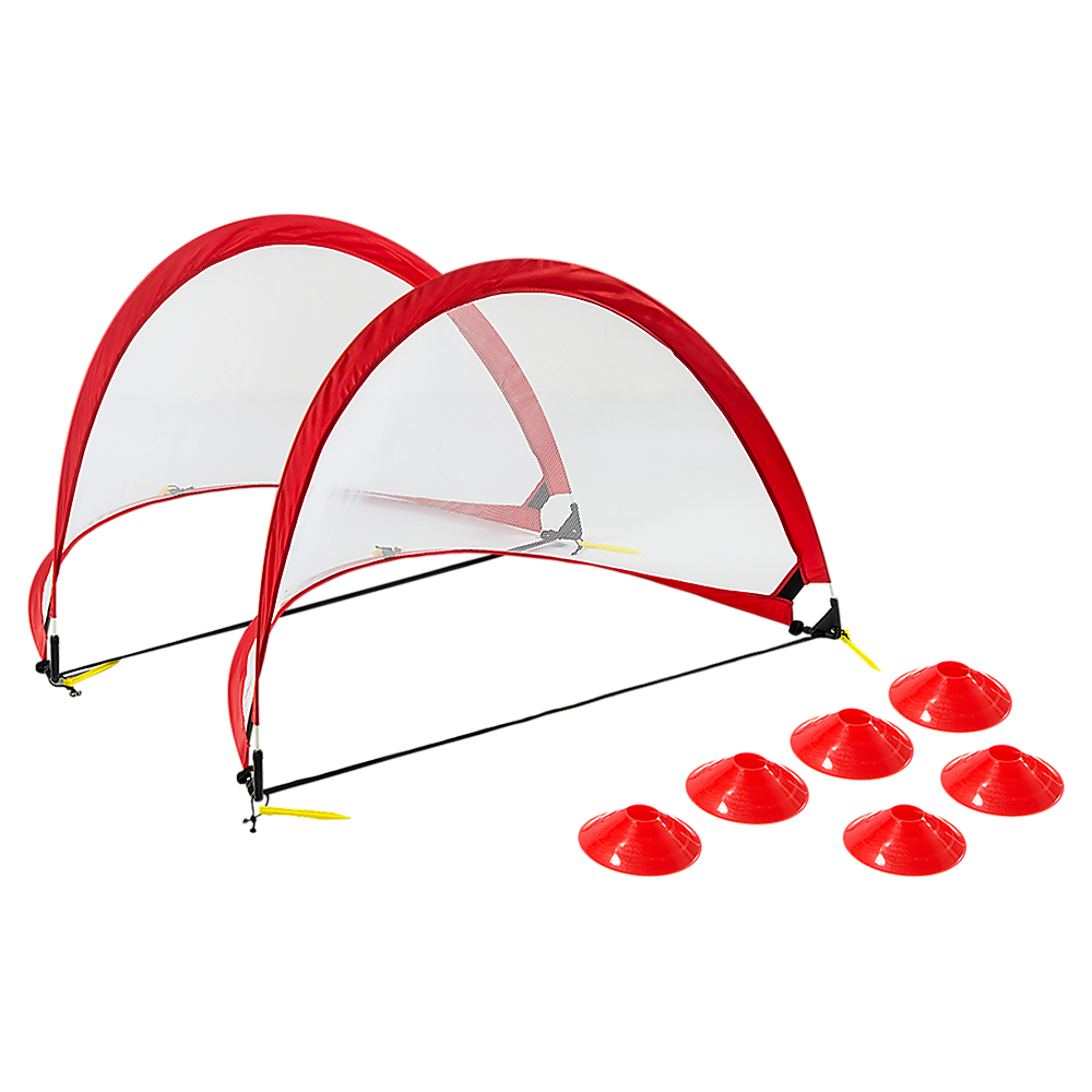 Portable Kids Soccer Goals Set – 2 Pop Up Soccer Goals, Cones, Goal Carry Bag - SM Everyday Living
