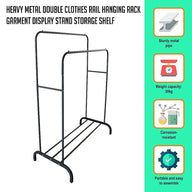 Heavy Metal Double Clothes Rail  Stand