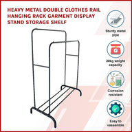 Heavy Metal Double Clothes Rail  Stand