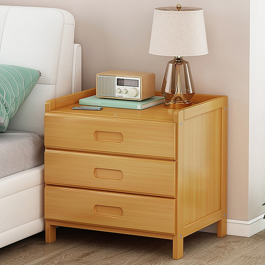 Bamboo Bedside Table Nightstand Side Stand