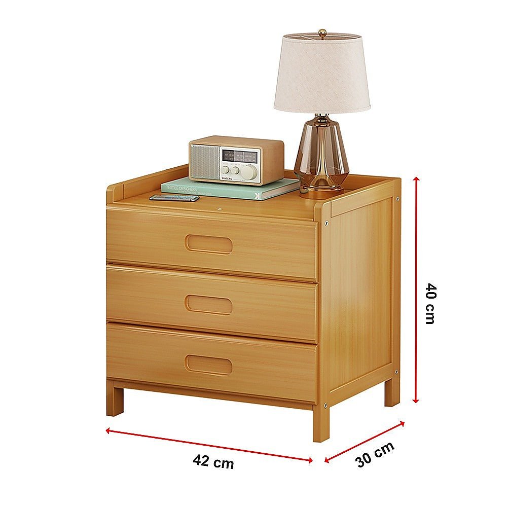 Bamboo Bedside Table Nightstand Side Stand