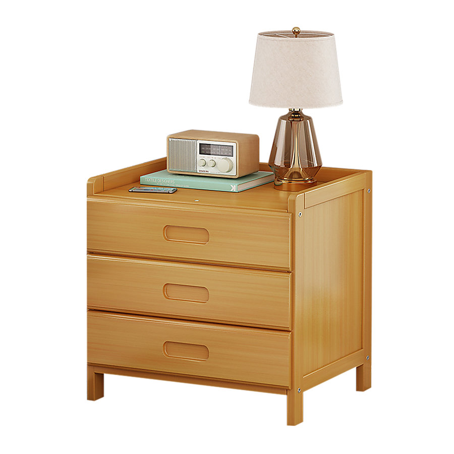 Bamboo Bedside Table Nightstand Side Stand