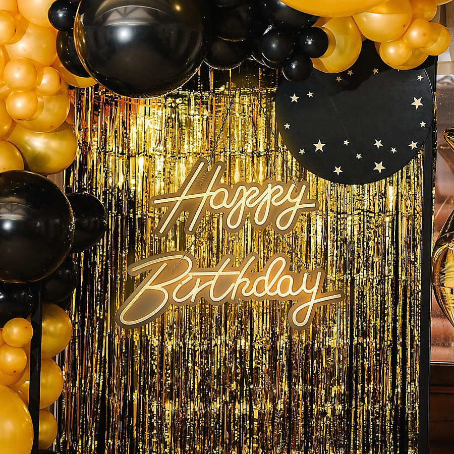 Happy Birthday Neon Sign Hanging Glowing