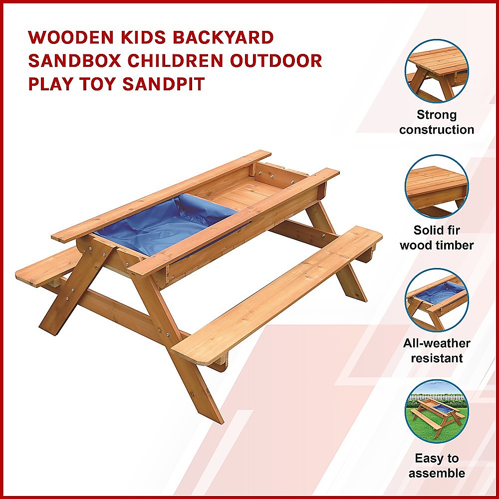 Sand & Water Wooden Picnic Table - SM Everyday Living