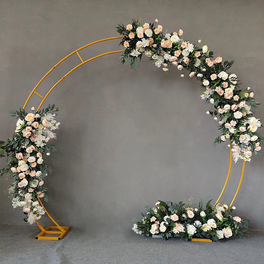 260cm Gold Metal Wedding Arch Round