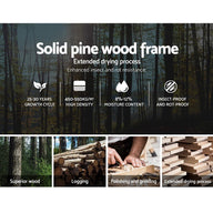 Bed Frame Single Size Wooden White