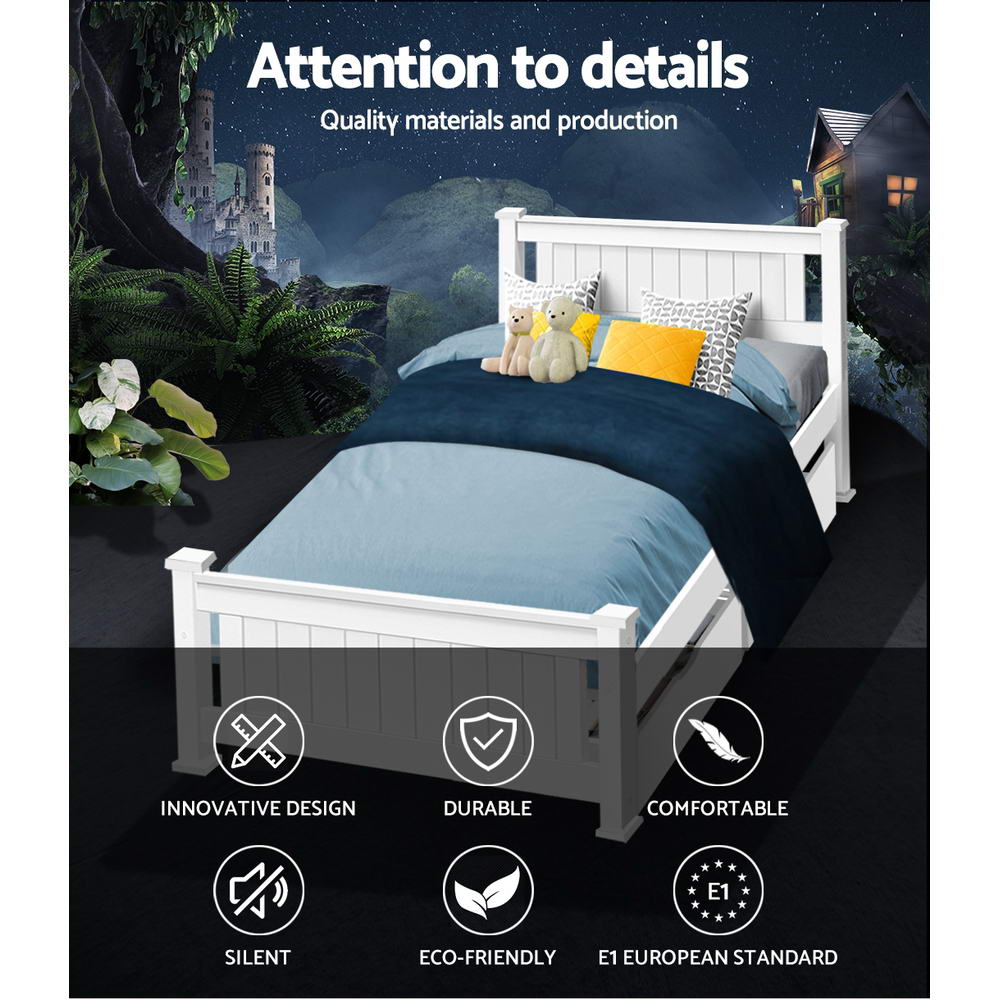 Wooden Bed Frame Timber Single Size