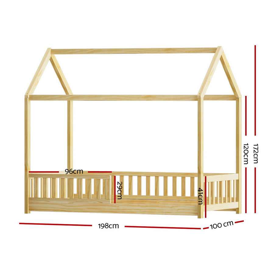 Wooden Bed Frame Single Size House Oak
