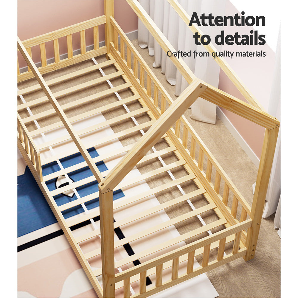 Wooden Bed Frame Single Size House Oak