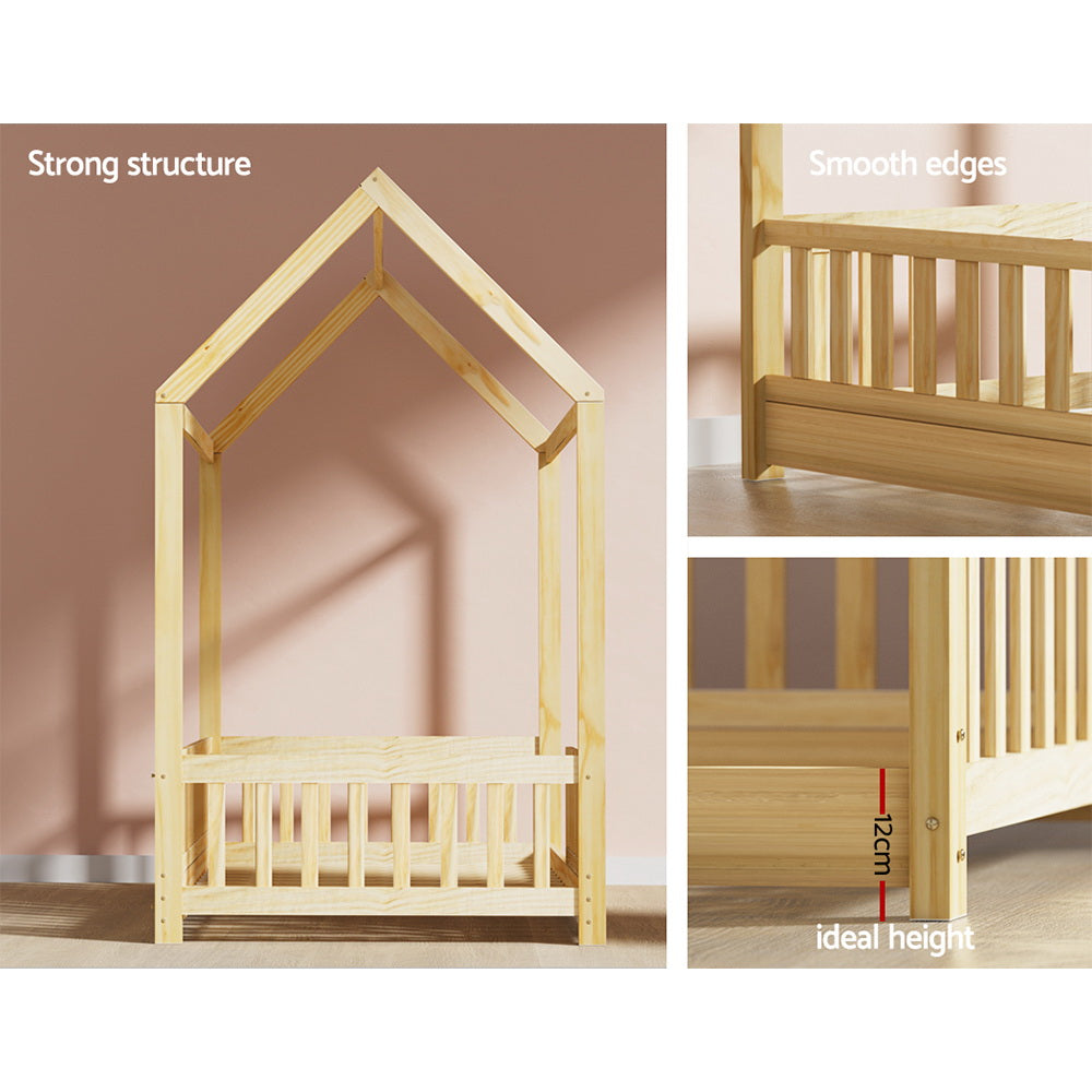 Wooden Bed Frame Single Size House Oak