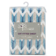Cot Fitted Sheet Blue by Petit Nest