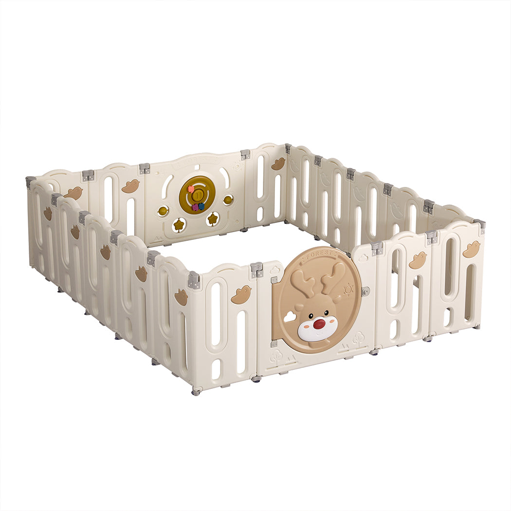 Kids Playpen Baby Safety Gate Toddler Fence - 18 Panels