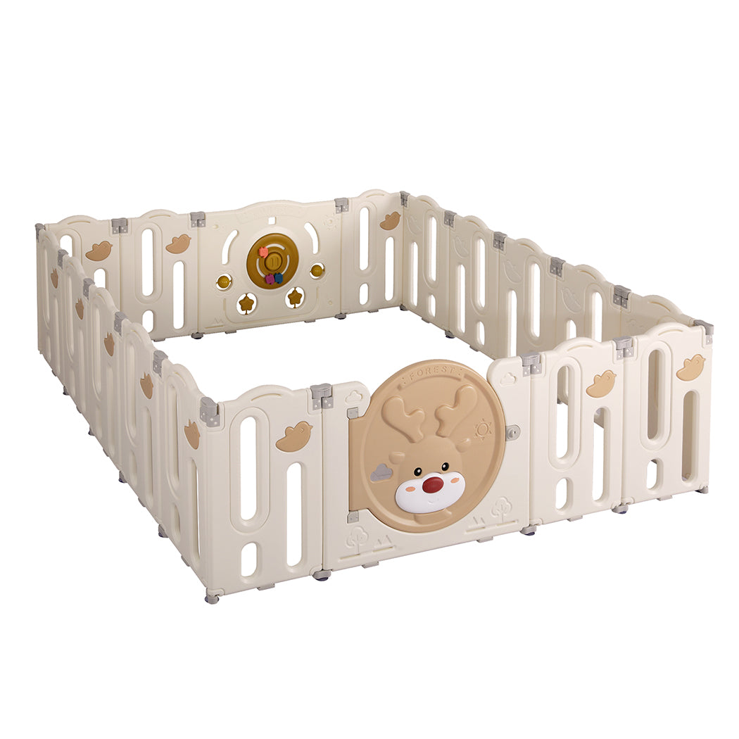 Kids Playpen Baby Safety Gate Toddler Fence - 18 Panels