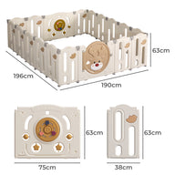 Kids Playpen Baby Safety Gate Toddler Fence - 18 Panels