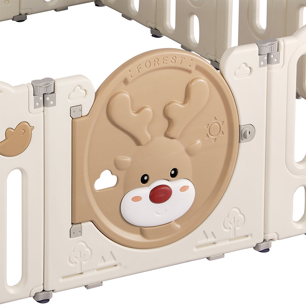 Kids Playpen Baby Safety Gate Toddler Fence - 18 Panels
