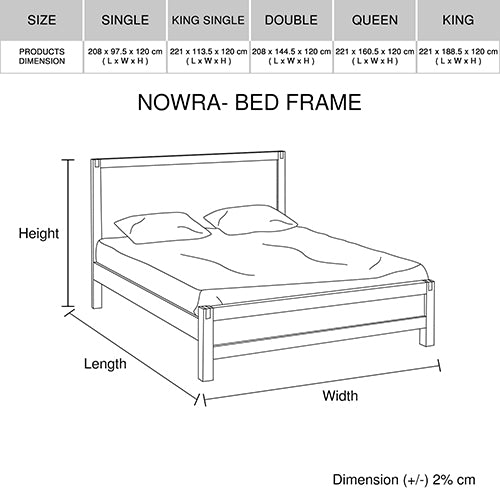4 Pieces Bedroom Suite in Solid Wood Double Size Oak Colour Bed, Bedside Table & Dresser