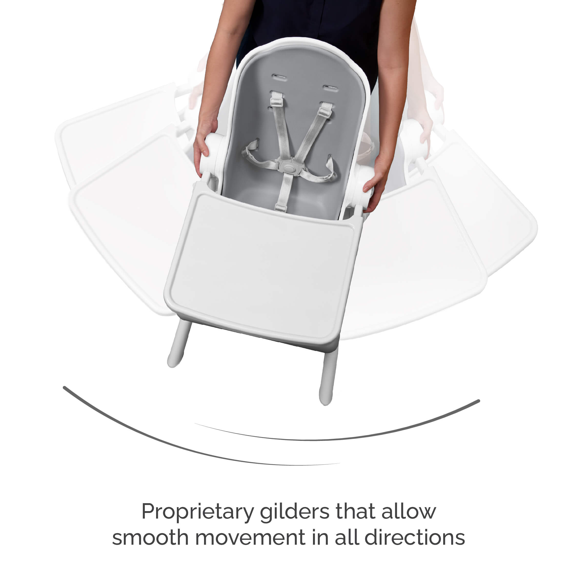 Oribel Cocoon Z High Chair | Lounger - Ice Grey